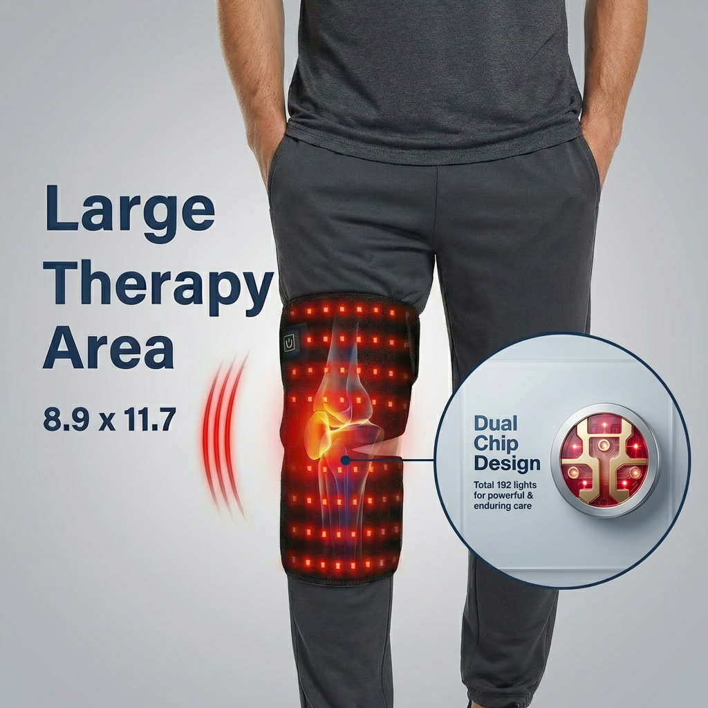 Pulse™ Large Area Red Light Therapy Knee Brace with Vibration