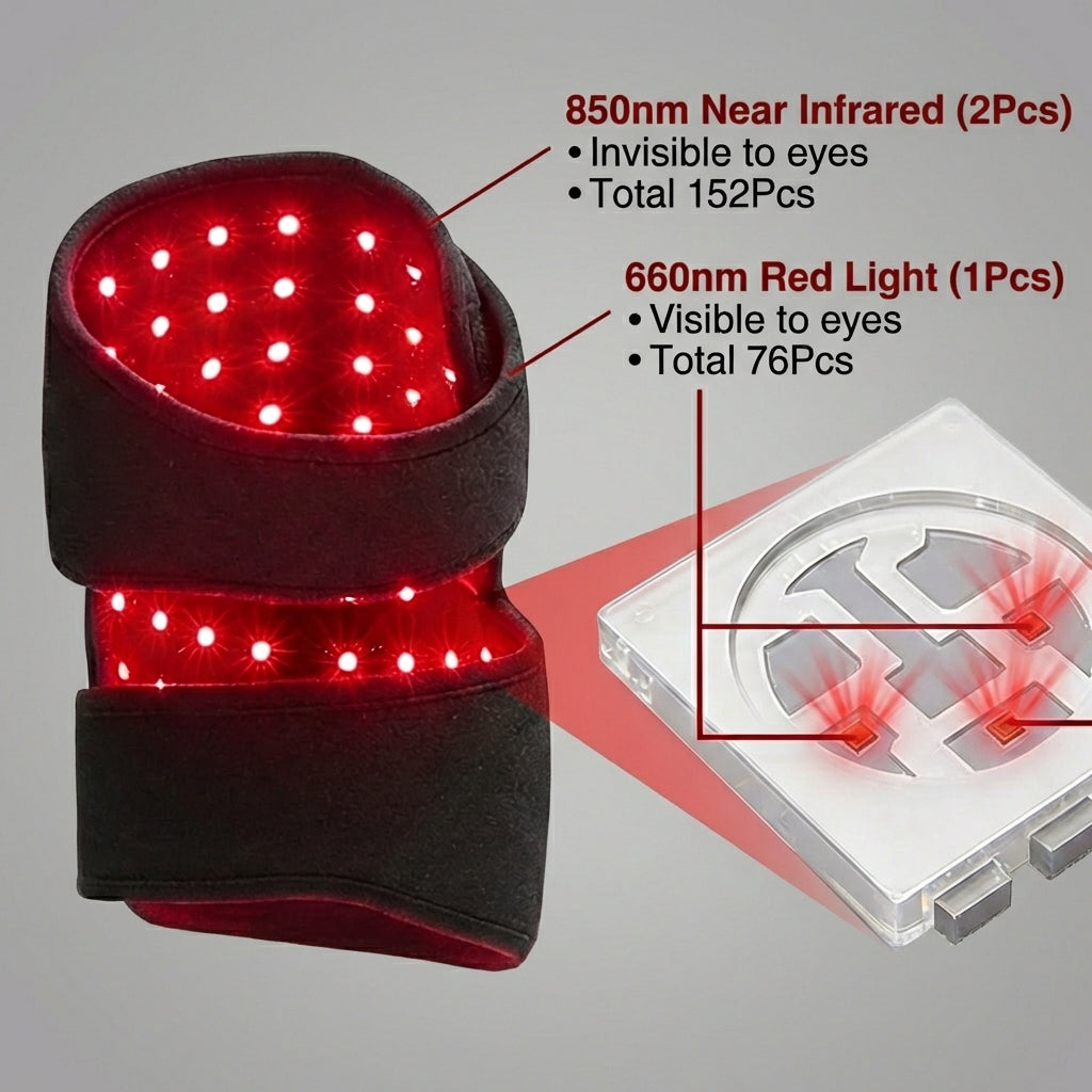 Pulse™ Large Area Red Light Therapy Knee Brace with Vibration