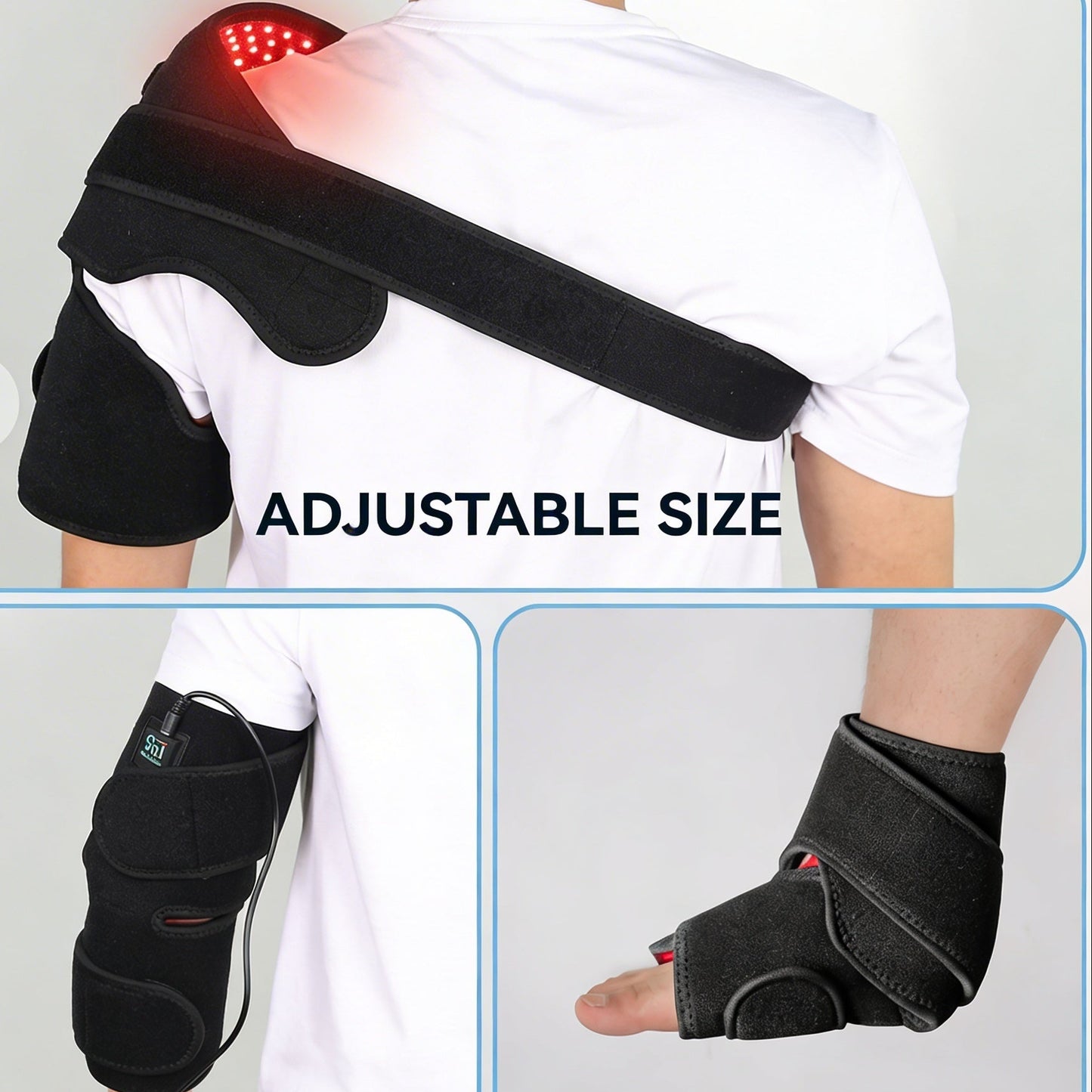 Pulse™ Large Area Red Light Therapy Knee Brace with Vibration