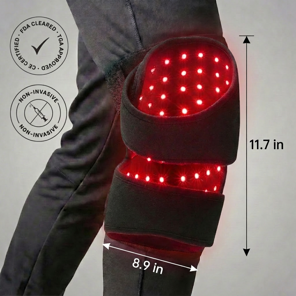 Pulse™ Large Area Red Light Therapy Knee Brace with Vibration