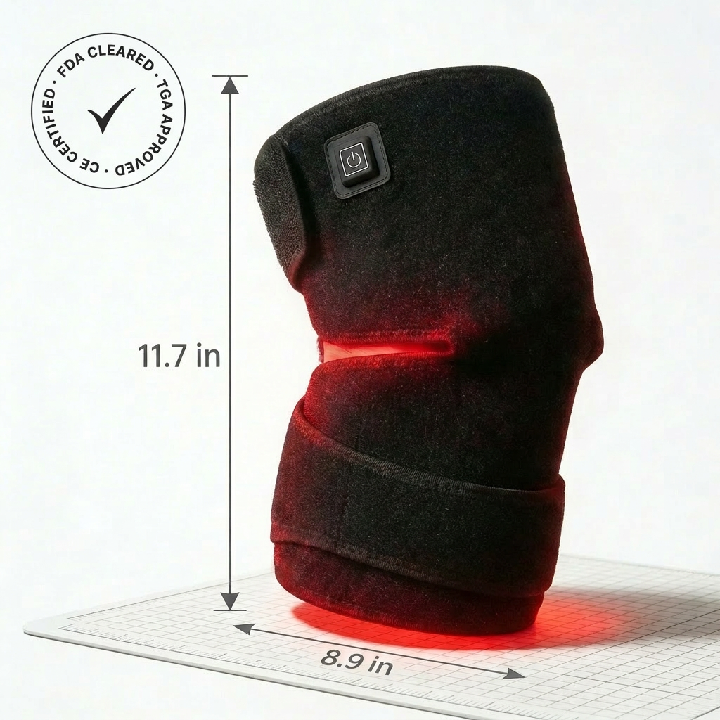 Pulse™ Large Area Red Light Therapy Knee Brace with Vibration