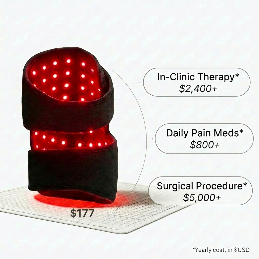 Pulse™ Large Area Red Light Therapy Knee Brace with Vibration