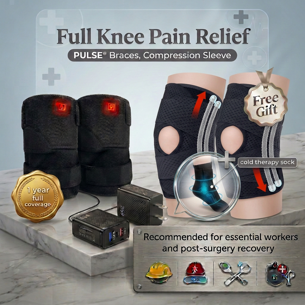 Pulse™ Large Area Red Light Therapy Knee Brace with Vibration