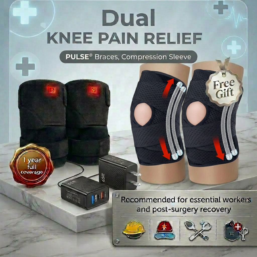Pulse™ Large Area Red Light Therapy Knee Brace with Vibration